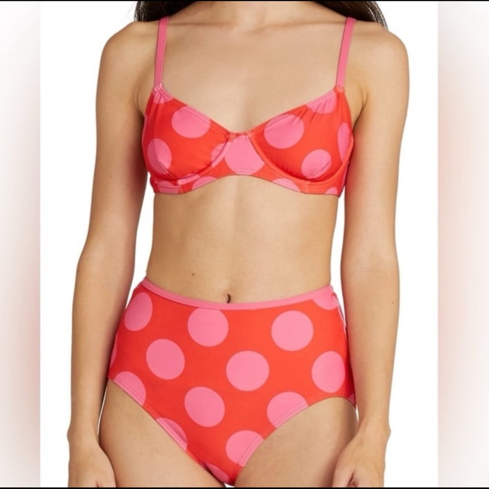 Kate Spade New York Flame Scarlett two piece swimsuit